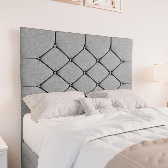 Seville Kids Chesterfield Divan Bed - Silver Linoso
