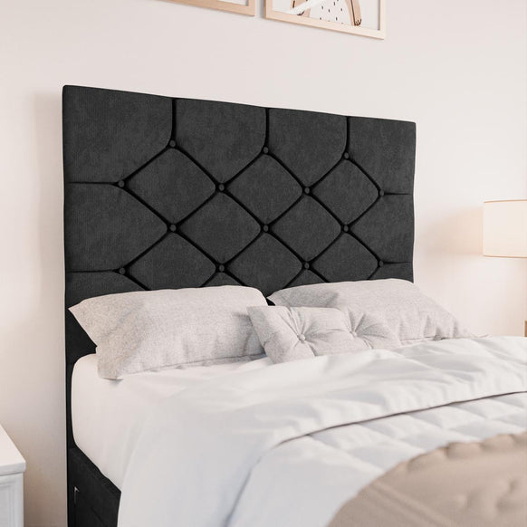 Seville Kids Chesterfield Divan Bed - Black Naples