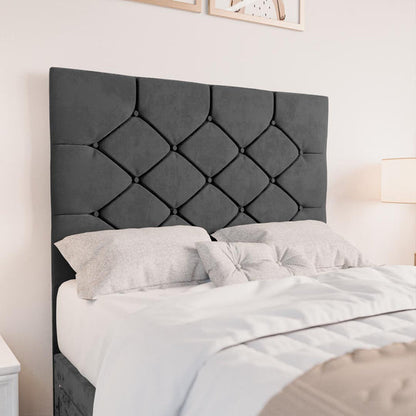 Seville Kids Chesterfield Divan Bed - Steel Plush Velvet