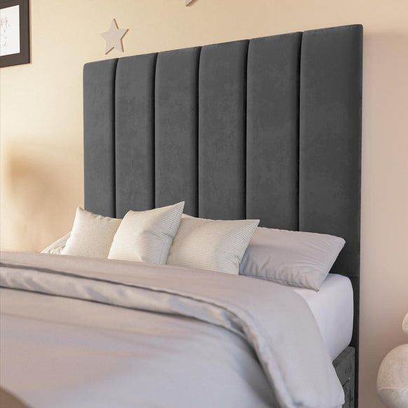 Sydney Kids Divan Bed - Steel Plush Velvet