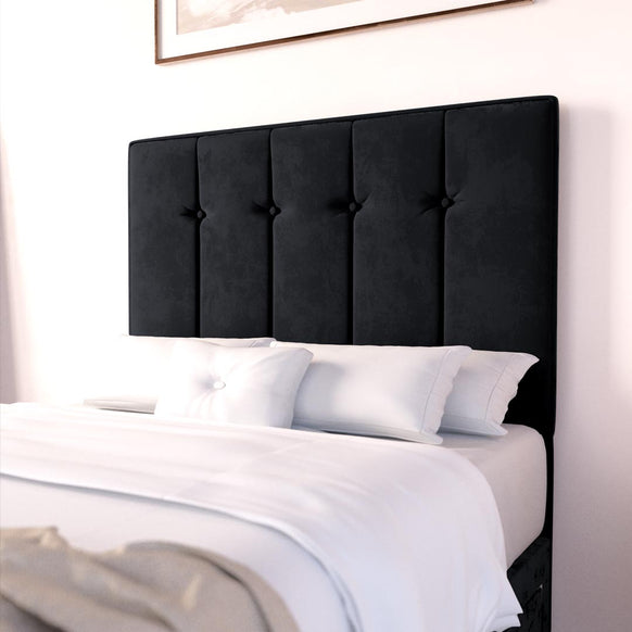 Prague Kids Divan Bed - Black Plush Velvet