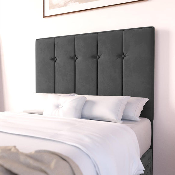 Tokyo Kids Divan Bed - Steel Plush Velvet