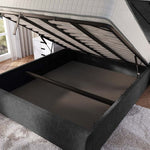 Chicago Upholstered Ottoman Bed - Black Naples