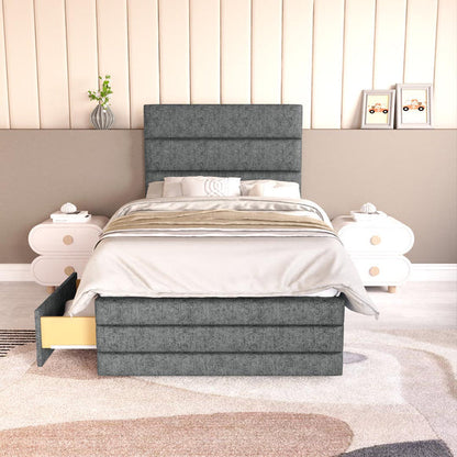 Havana Kids Divan Bed - Charcoal Chenille