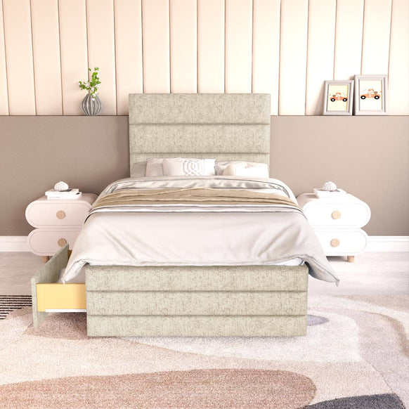 Havana Kids Divan Bed - Cream Chenille