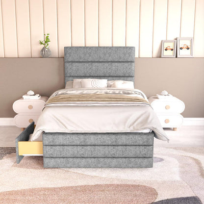 Havana Kids Divan Bed - Silver Chenille