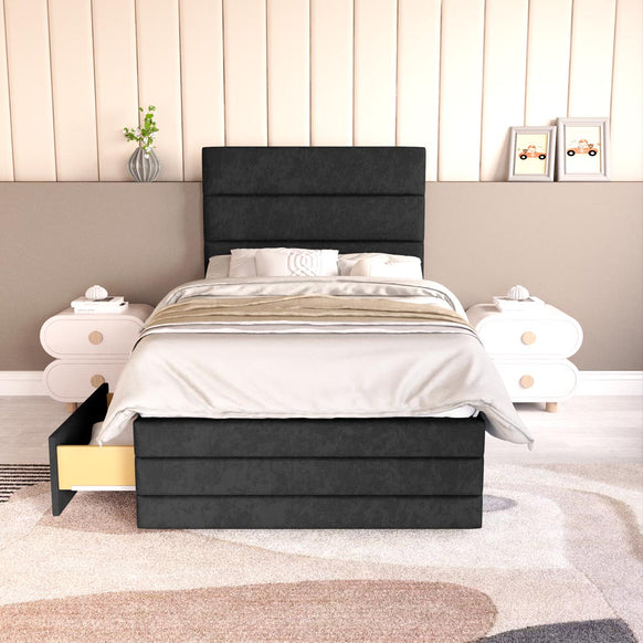 Havana Kids Divan Bed - Black Naples