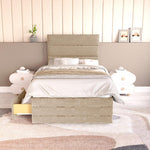 Havana Kids Divan Bed - Mink Plush Velvet