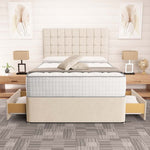 Kingston Divan Bed - Cream Naples