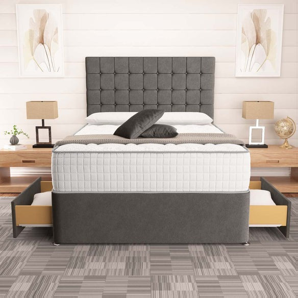 Kingston Divan Bed - Slate Grey Naples