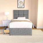 Lima Kids Divan Bed - Silver Chenille