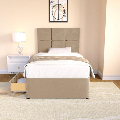 Lima Kids Divan Bed - Mink Plush Velvet