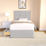Lima Kids Divan Bed - Silver Plush Velvet