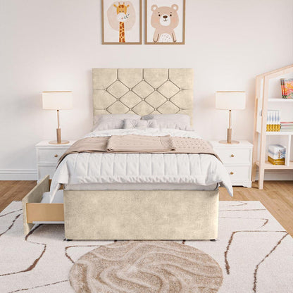 Seville Kids Chesterfield Divan Bed - Almond Coniston