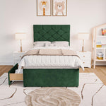 Seville Kids Chesterfield Divan Bed - Emerald Coniston
