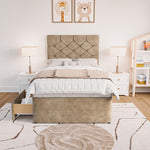 Seville Kids Chesterfield Divan Bed - Mink Coniston