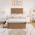 Seville Kids Chesterfield Divan Bed - Mink Naples
