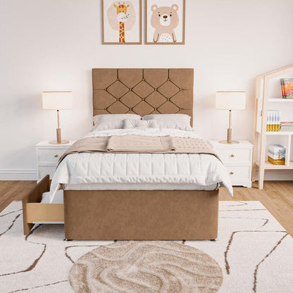 Seville Kids Chesterfield Divan Bed - Mink Naples