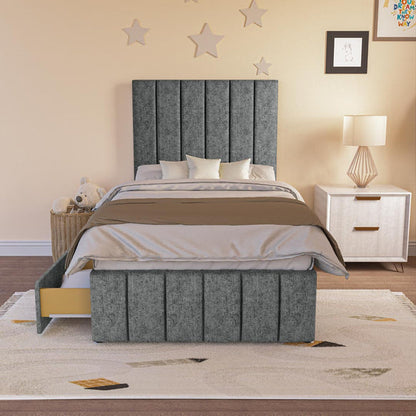 Sydney Kids Divan Bed - Charcoal Chenille