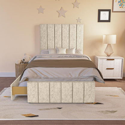Sydney Kids Divan Bed - Cream Chenille