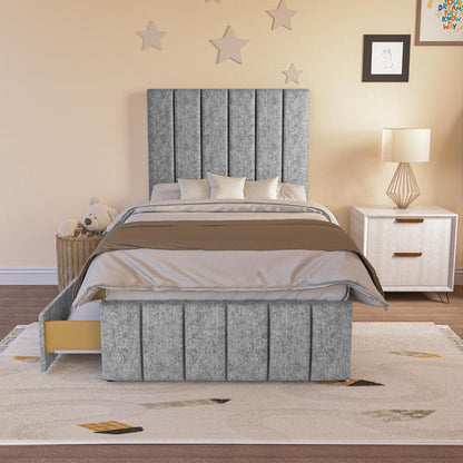 Sydney Kids Divan Bed - Silver Chenille