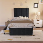 Sydney Kids Divan Bed - Black Plush Velvet