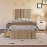 Sydney Kids Divan Bed - Mink Plush Velvet