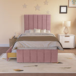 Sydney Kids Divan Bed - Pink Plush Velvet