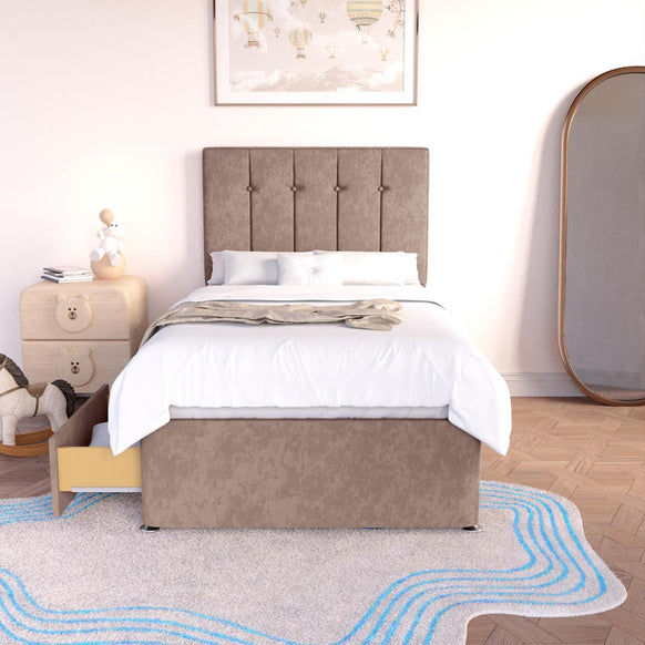 Seville Kids Chesterfield Divan Bed - Mauve Naples