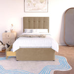 Prague Kids Divan Bed - Mink Plush Velvet