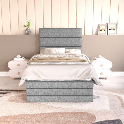 Havana Kids Divan Bed - Silver Chenille