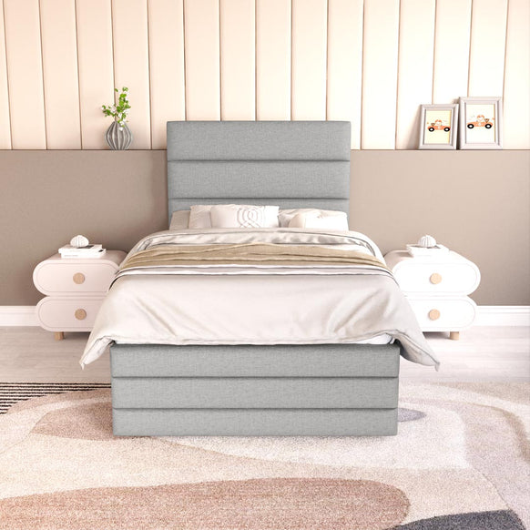 Havana Kids Divan Bed - Silver Linoso