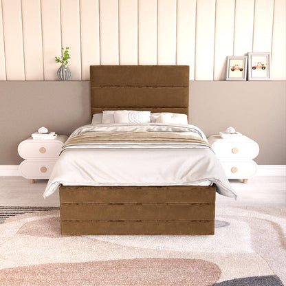 Havana Kids Divan Bed - Mocca Plush Velvet