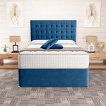 Kingston Divan Bed - Blue Plush Velvet