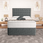 Kingston Divan Bed - Charcoal Chenille