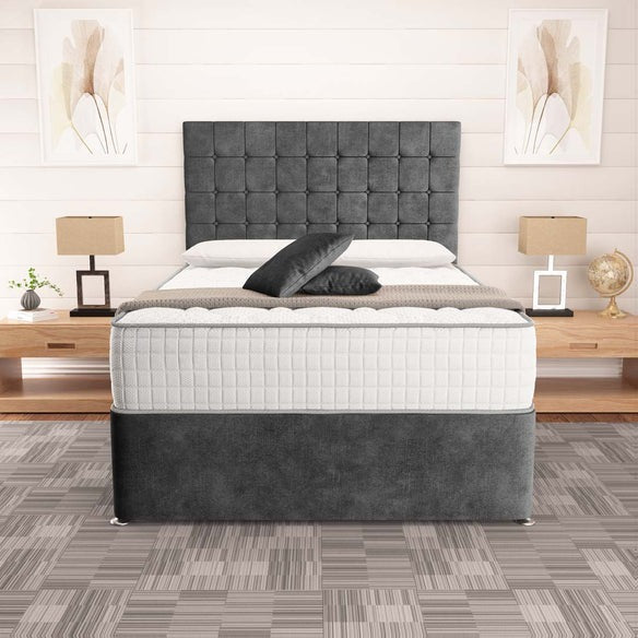 Kingston Divan Bed - Charcoal Coniston
