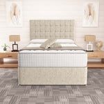 Kingston Divan Bed - Cream Chenille