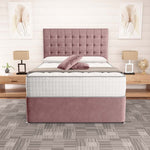 Kingston Divan Bed - Pink Plush Velvet