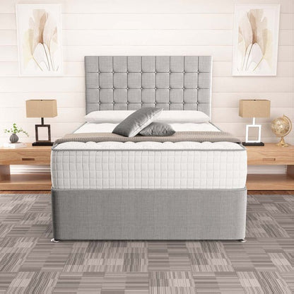 Kingston Divan Bed - Silver Linoso