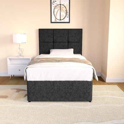 Lima Kids Divan Bed - Black Chenille