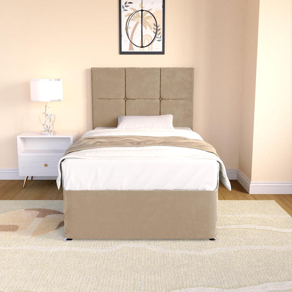 Lima Kids Divan Bed - Mink Plush Velvet