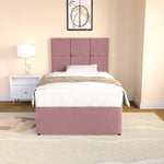 Lima Kids Divan Bed - Pink Plush Velvet