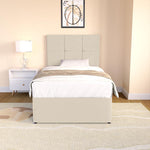 Lima Kids Divan Bed - Cream Plush Velvet
