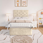 Seville Kids Chesterfield Divan Bed - Almond Coniston