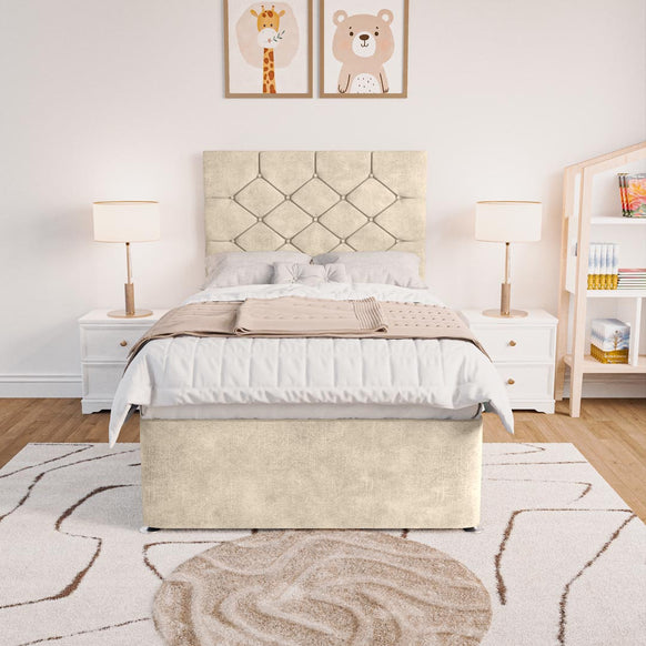 Seville Kids Chesterfield Divan Bed - Almond Coniston