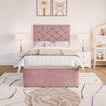 Seville Kids Chesterfield Divan Bed - Pink Coniston