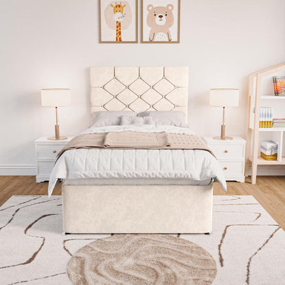 Seville Kids Chesterfield Divan Bed - Cream Naples