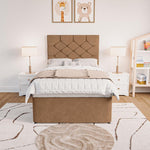 Seville Kids Chesterfield Divan Bed - Mink Naples