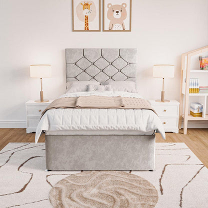 Seville Kids Chesterfield Divan Bed - Seal Grey Naples