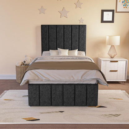 Sydney Kids Divan Bed - Black Chenille
